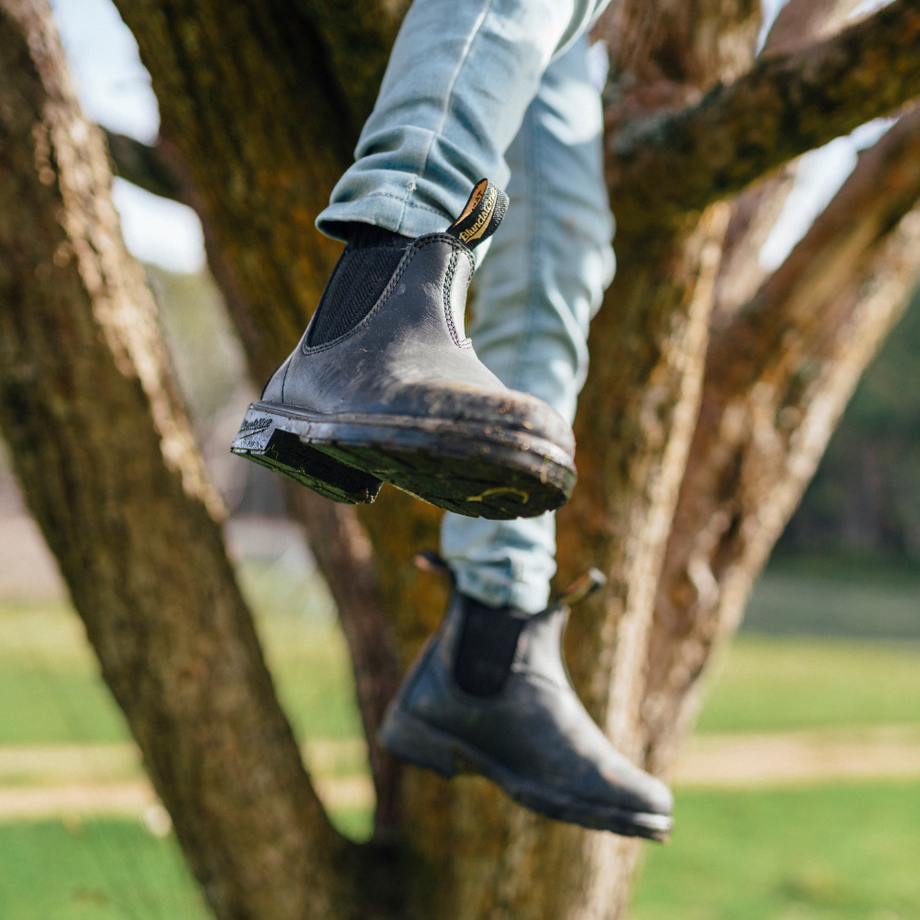 Blundstone Kids Black Work Boots Blundstone Unisex #631 Kids
