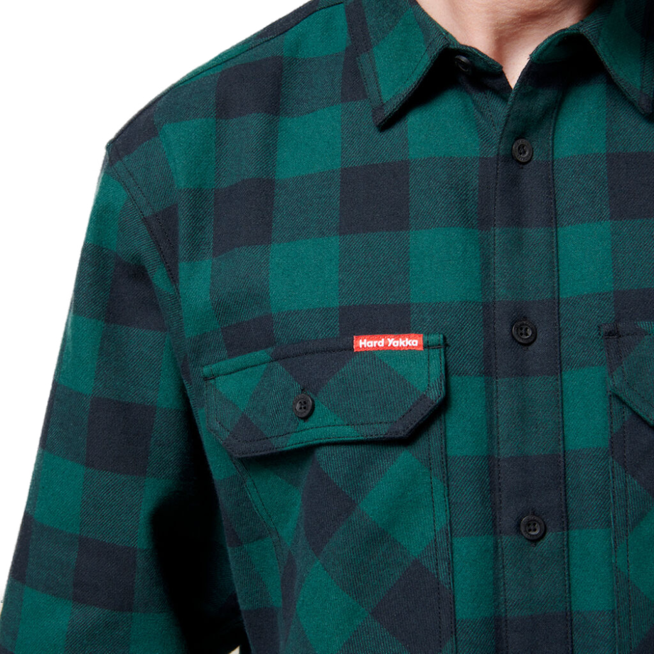 Hard Yakka Long Sleeve Check Flannel Work Shirt, Y07295